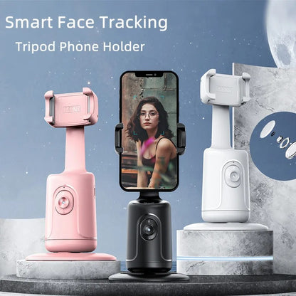 360 Auto Face Tracking Gimbal AI Phone Holder For Smartphone Video Vlog Live Calls