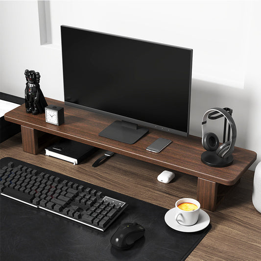 Computer Monitor Heightening Frame Office Desktop Shelf Solid Wood Storage Bracket