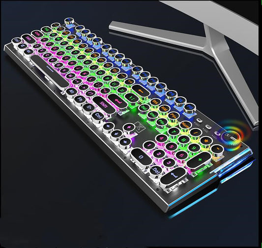 Mechanical Keyboard Anti-ghosting Luminous Blue Black Red Brown Switch LED Backlit wired Gaming Keyboard