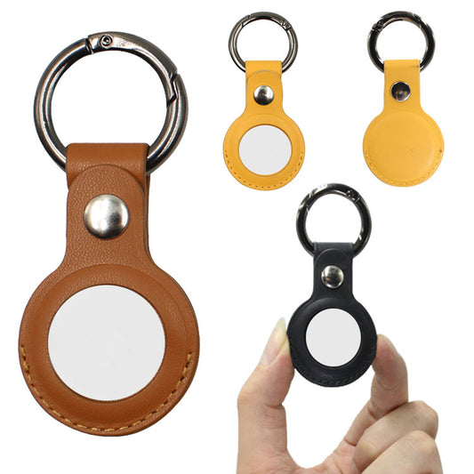 Airtag Leather Case Keychain Protective Sleeve