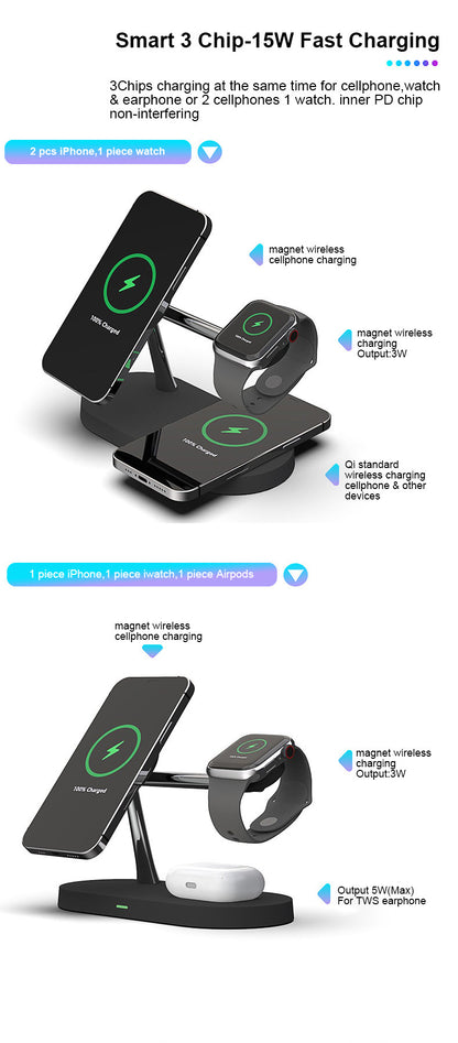 5-in-1 Magnetic Wireless Charging Station