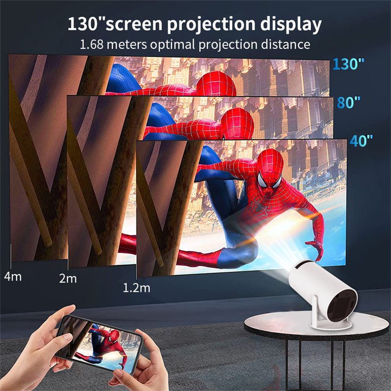 Portable Projector Small Projector For Home Use 180 Degrees Projection Angle