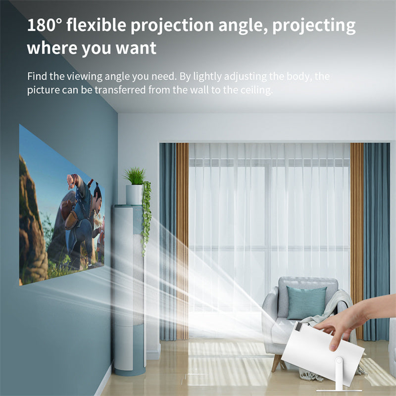 Portable Projector Small Projector For Home Use 180 Degrees Projection Angle