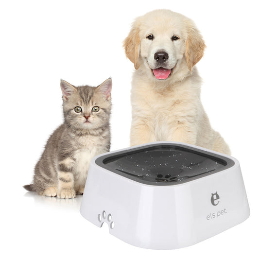 Pet Dog Cat Water Bowl Anti-Overflow Slow Water Feeder Dispenser