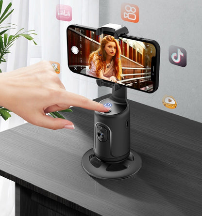 360 Auto Face Tracking Gimbal AI Phone Holder For Smartphone Video Vlog Live Calls